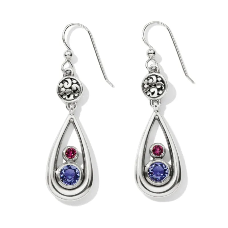Elora Gems Teardrop French Wire Earrings made by Brighton
