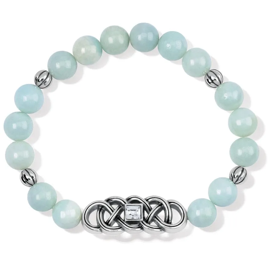 Interlok Lustre Amazonite Stretch Bracelet sold by Brighton