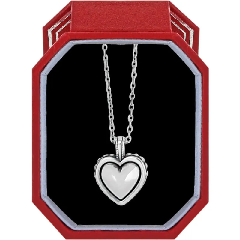 Pretty Tough Bold Heart Petite Necklace Gift Box sold by Brighton