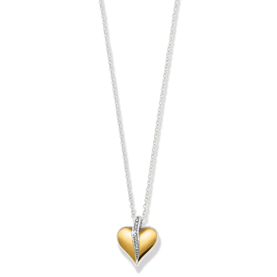 Precious Heart Two Tone Petite Necklace sold by Brighton