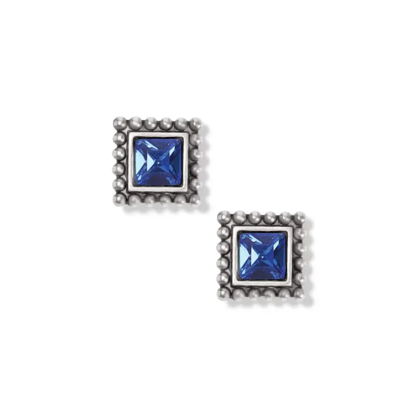 Sparkle Square Mini Post Earrings sold by Brighton