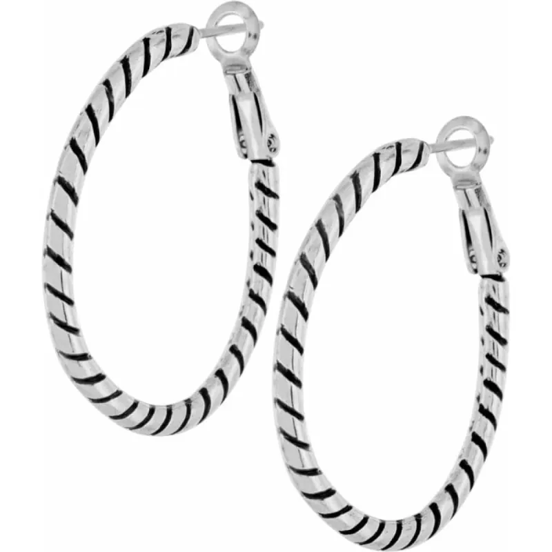 Twist Oval Hoop Charm Earrings sold by Brighton