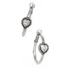 Shimmer Heart Small Hoop Earrings sold by Brighton