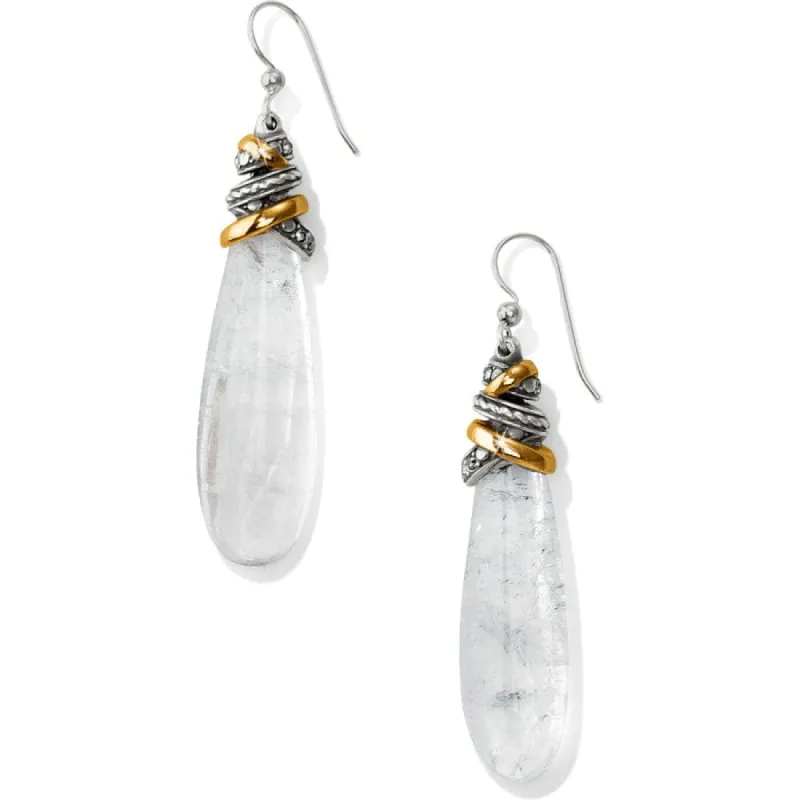 Neptune's Rings Pyramid Crystal French Wire Earrings sold by Brighton