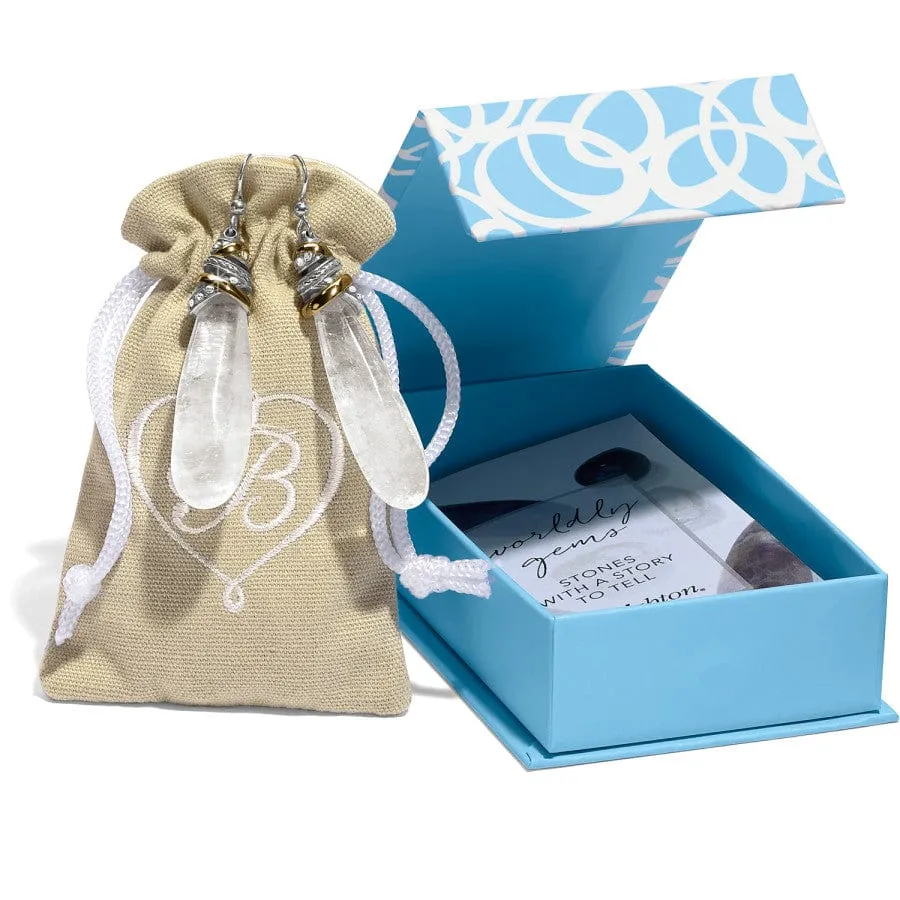 Neptune's Rings Pyramid Crystal French Wire Earrings sold by Brighton product image thumbnail 2