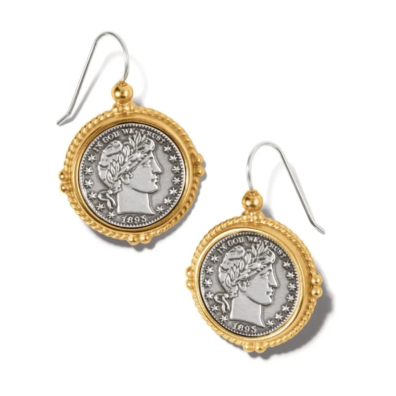 Lady Liberty French Wire Earrings sold by Brighton