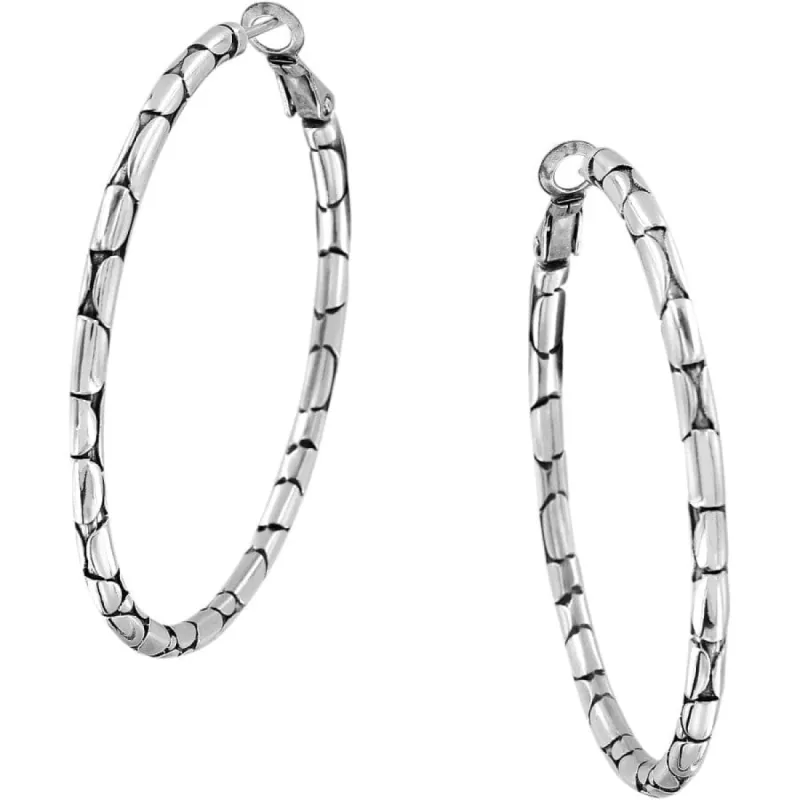 Pebble Large Hoop Earrings sold by Brighton