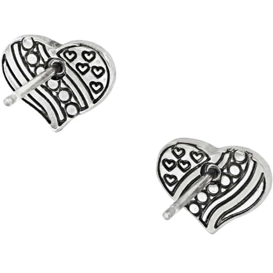 Hearts and Stripes Mini Post Earrings sold by Brighton product image thumbnail 2