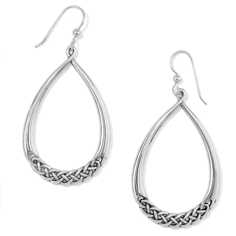 Interlok Braid Oval Drop French Wire Earrings sold by Brighton