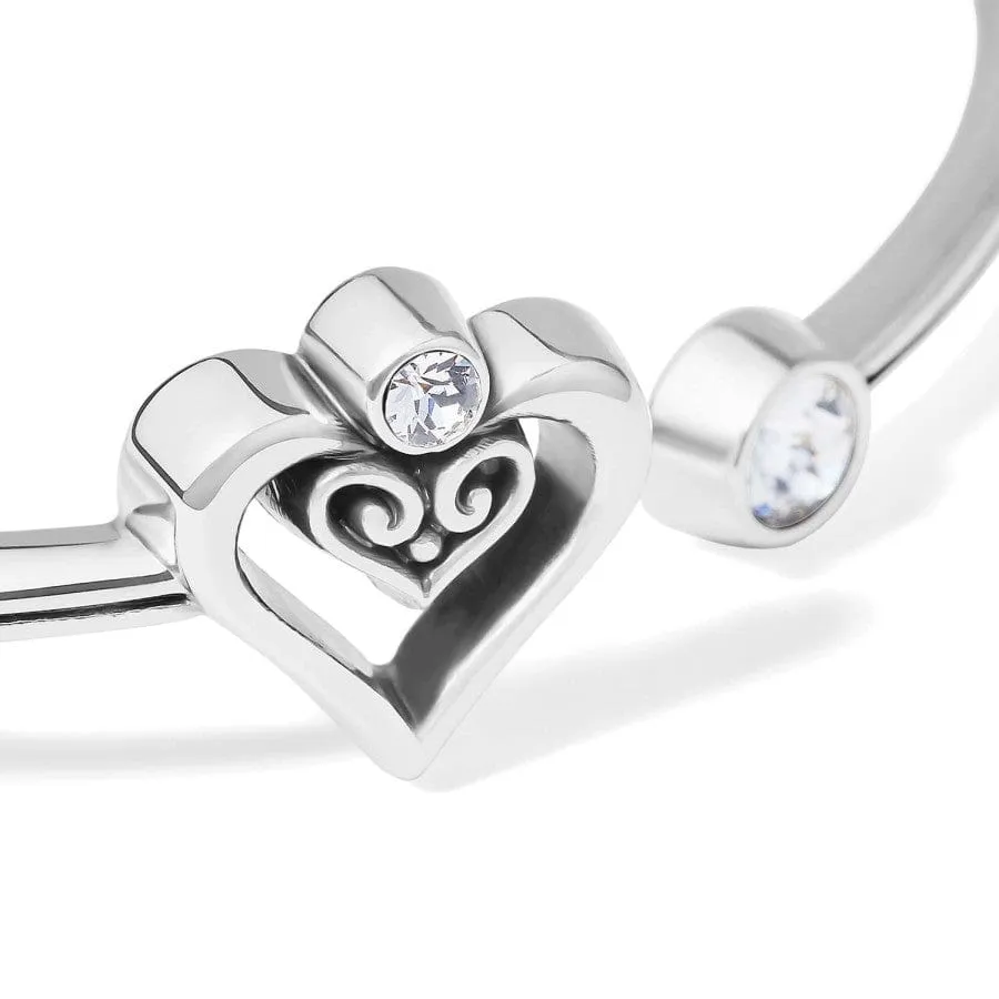 Alcazar Duet Heart Open Hinged Bangle sold by Brighton product image thumbnail 2