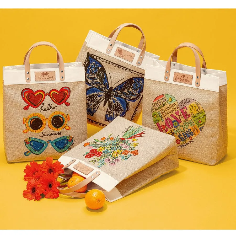 Bella Bouquet Burlap Tote sold by Brighton product image thumbnail 4