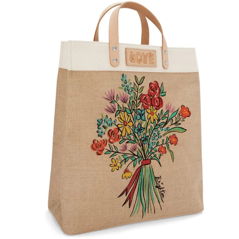 Bella Bouquet Burlap Tote sold by Brighton