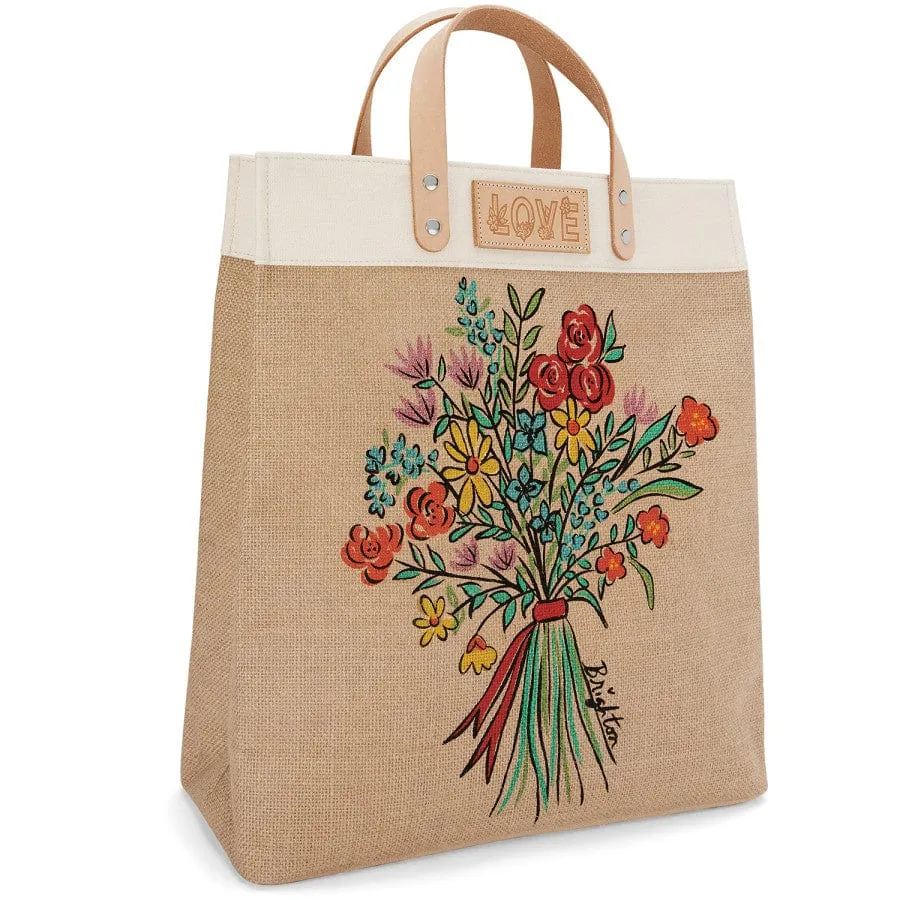 Bella Bouquet Burlap Tote sold by Brighton