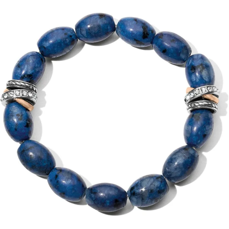 Neptune's Rings Kiwi Lapis Stretch Bracelet sold by Brighton