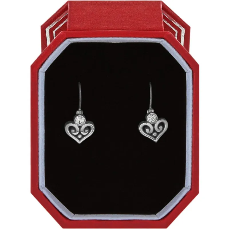Alcazar Heart Leverback Earrings Gift Box sold by Brighton