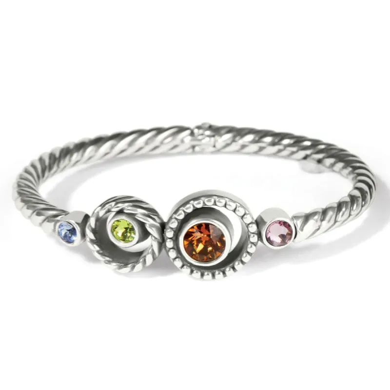 Halo Gems Hinged Bangle sold by Brighton