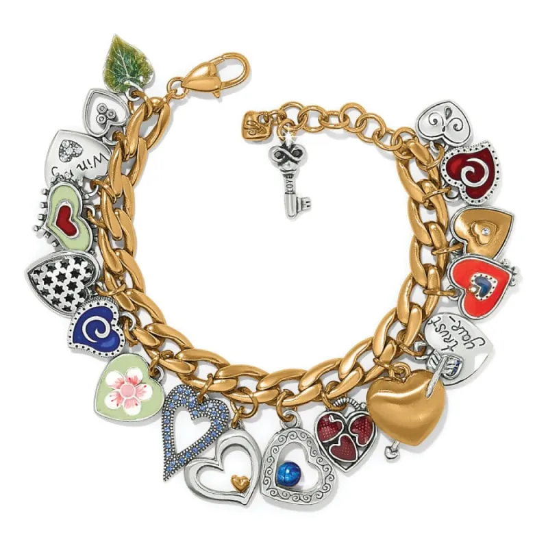 One Heart Color Charm Bracelet sold by Brighton