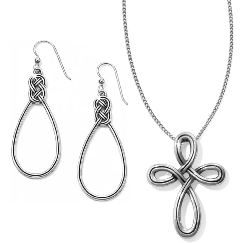 Interlok Petite Cross Necklace Gift Set sold by Brighton