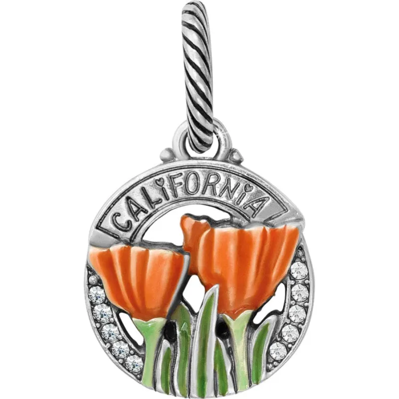 California Poppy Charm made by Brighton