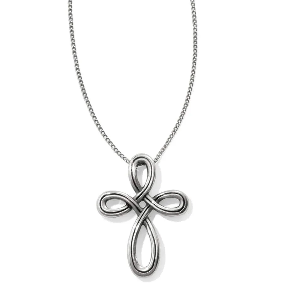 Interlok Petite Cross Necklace sold by Brighton