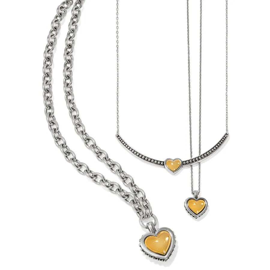 Pretty Tough Bold Two Tone Heart Bar Necklace sold by Brighton product image thumbnail 3