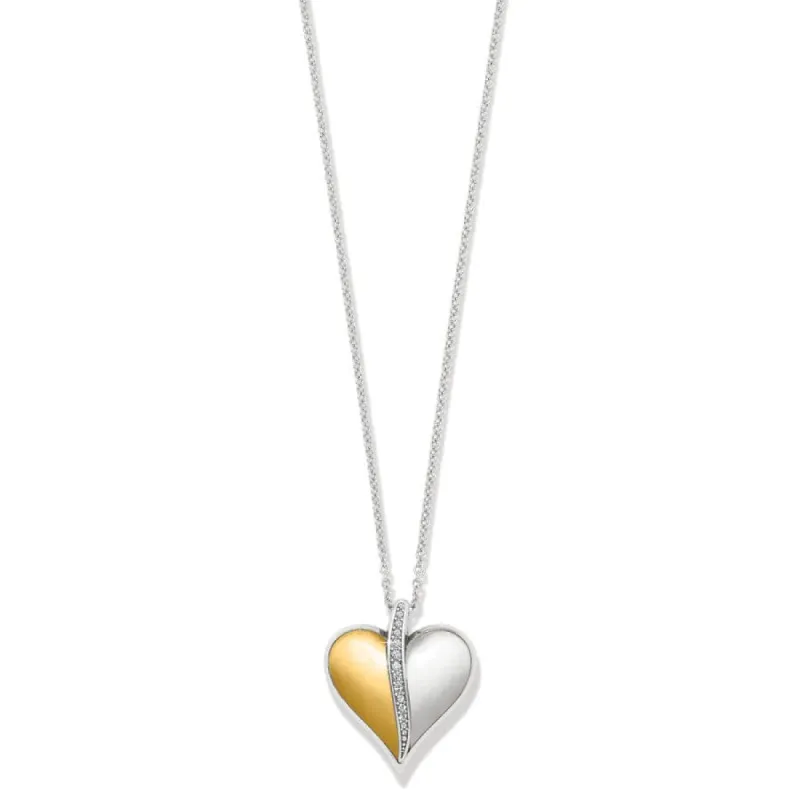 Precious Heart Two Tone Necklace sold by Brighton
