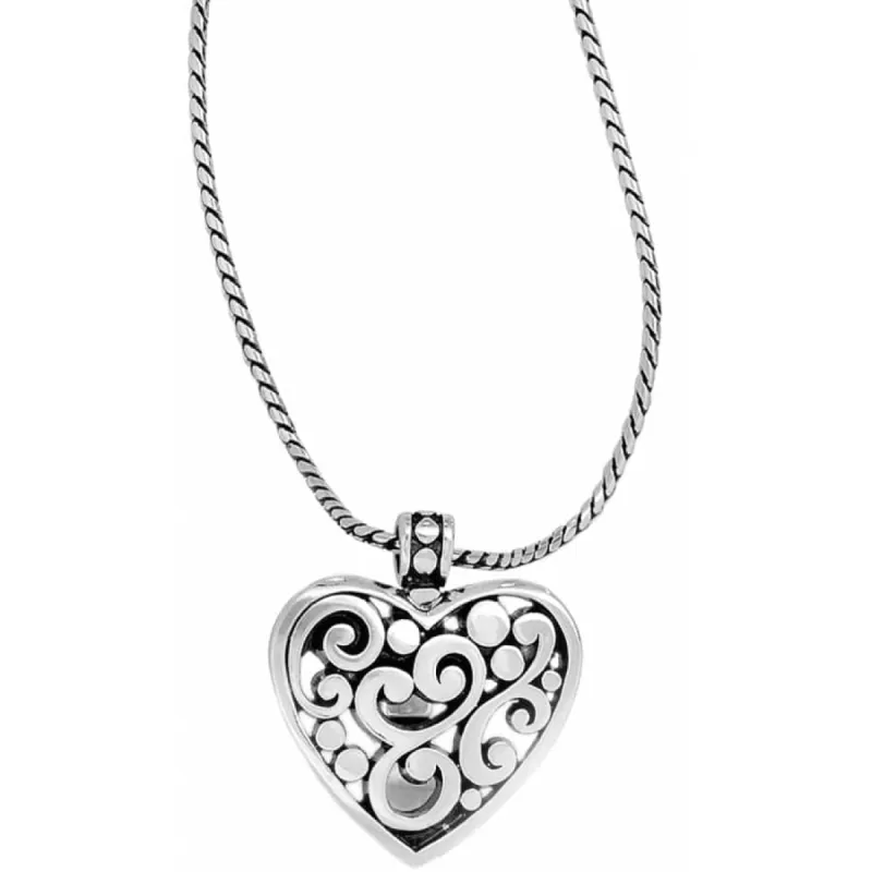 Contempo Heart Badge Clip Necklace sold by Brighton