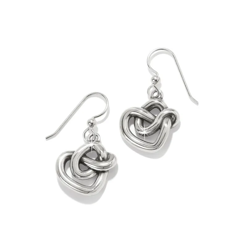 Interlok Curve Heart French Wire Earrings sold by Brighton