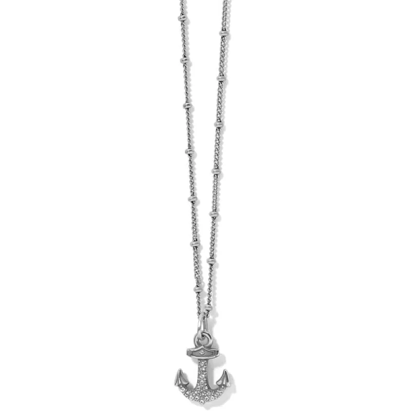 Voyage Mini Anchor Necklace made by Brighton