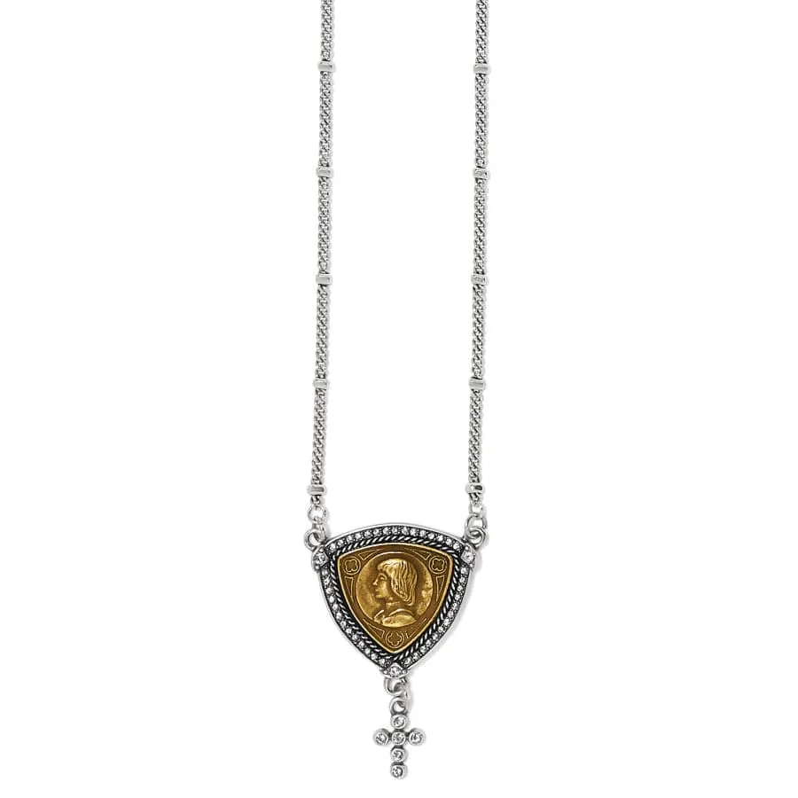 Joan Of Arc Courage Two Tone Necklace sold by Brighton