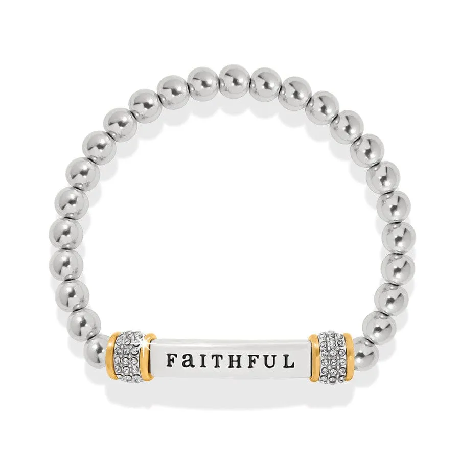 Meridian Faithful Two Tone Stretch Bracelet sold by Brighton product image thumbnail 2