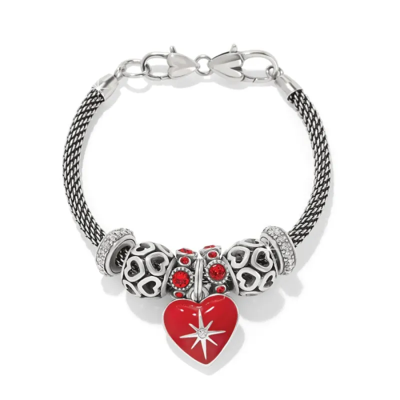Red Heart Charm Bracelet sold by Brighton