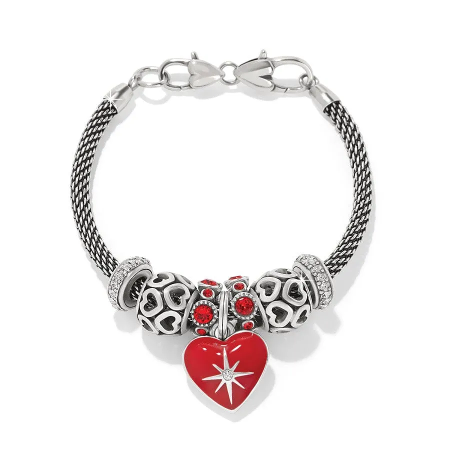Red Heart Charm Bracelet sold by Brighton