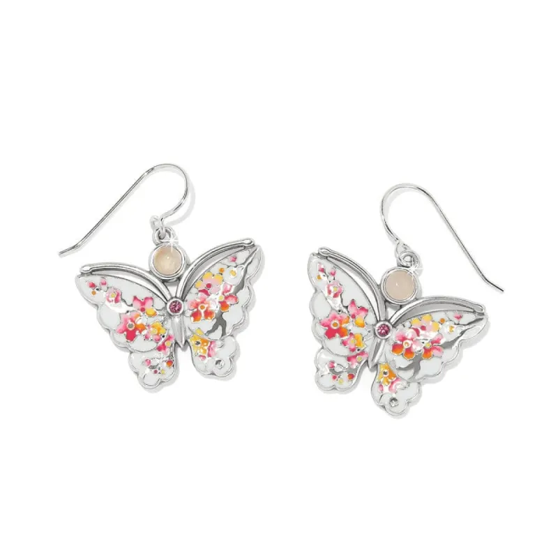 Kyoto In Bloom Sakura Butterfly French Wire Earrings sold by Brighton