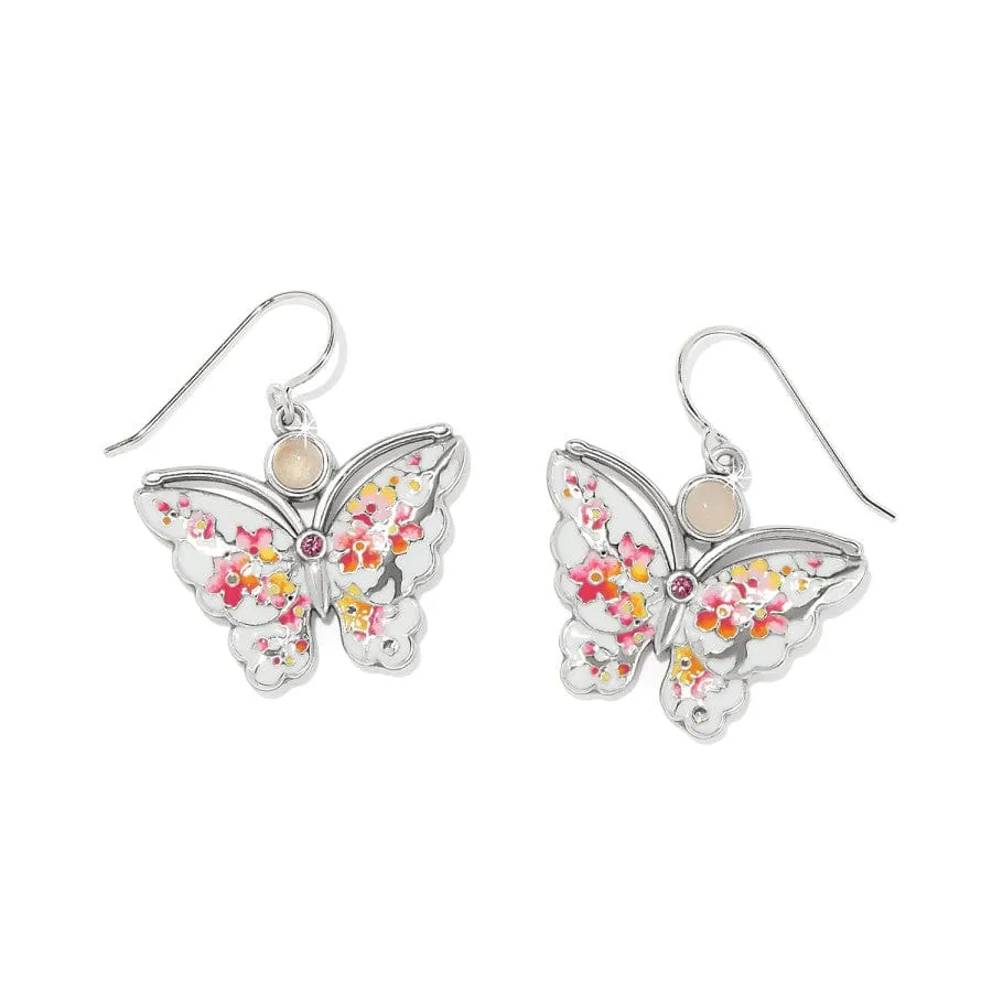 Kyoto In Bloom Sakura Butterfly French Wire Earrings sold by Brighton
