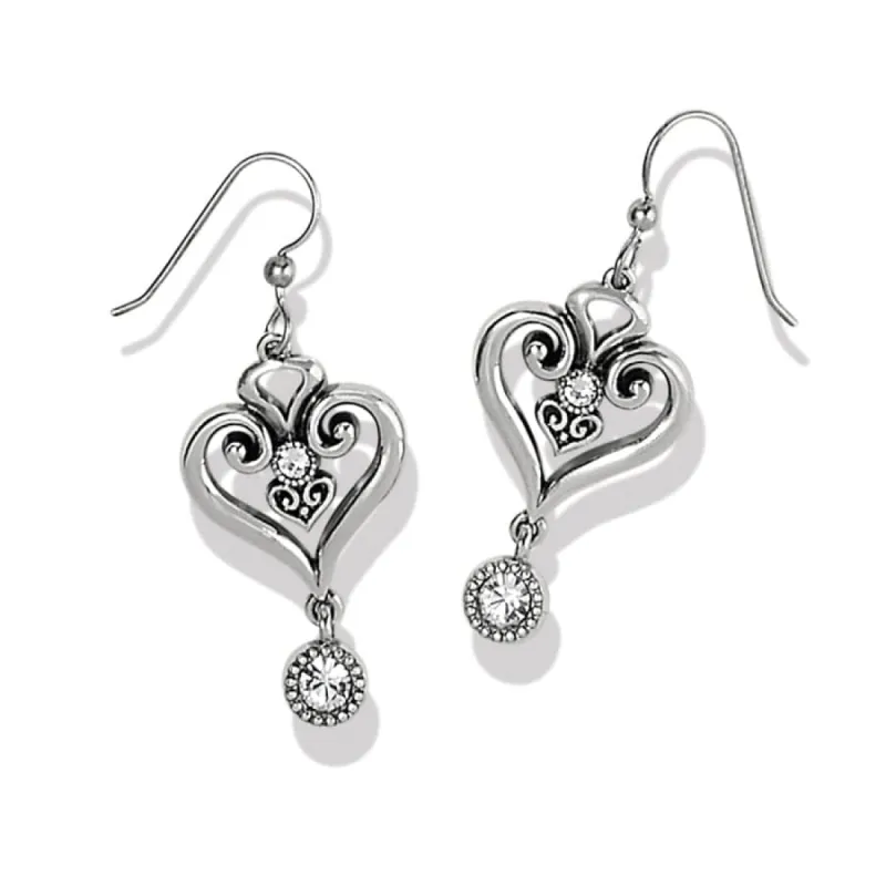 Alcazar Heart Glint French Wire Earrings sold by Brighton