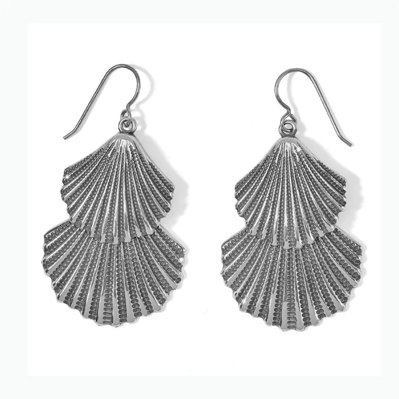 Silver Shells Two Tier French Wire Earrings sold by Brighton