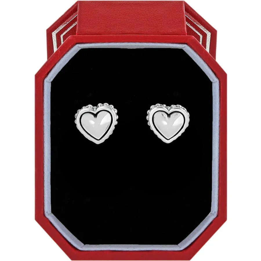 Pretty Tough Petite Heart Post Earrings Gift Box sold by Brighton