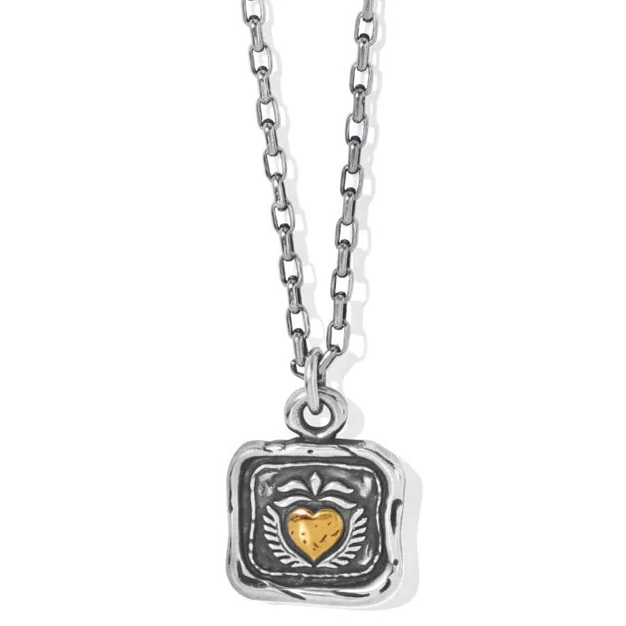 Ferrara Virtue Winged Hearted Pendant Necklace sold by Brighton