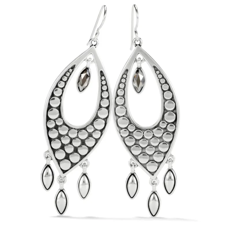 Pebble Disc Marquise Statement French Wire Earrings sold by Brighton