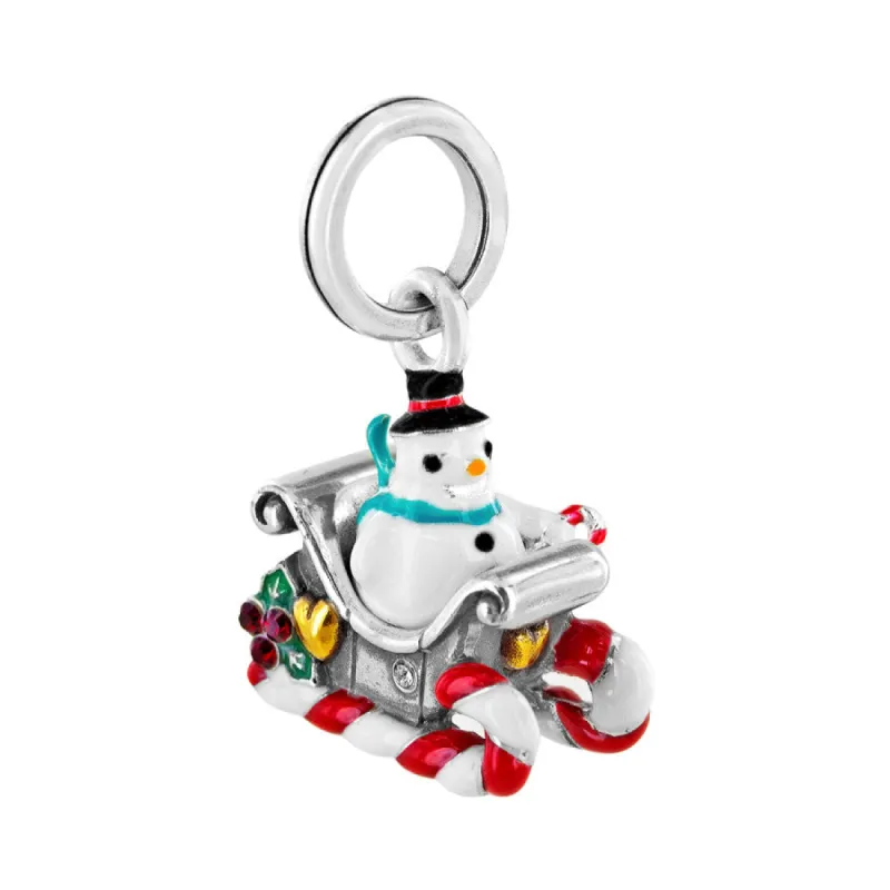 Snowman Sleigh Charm sold by Brighton