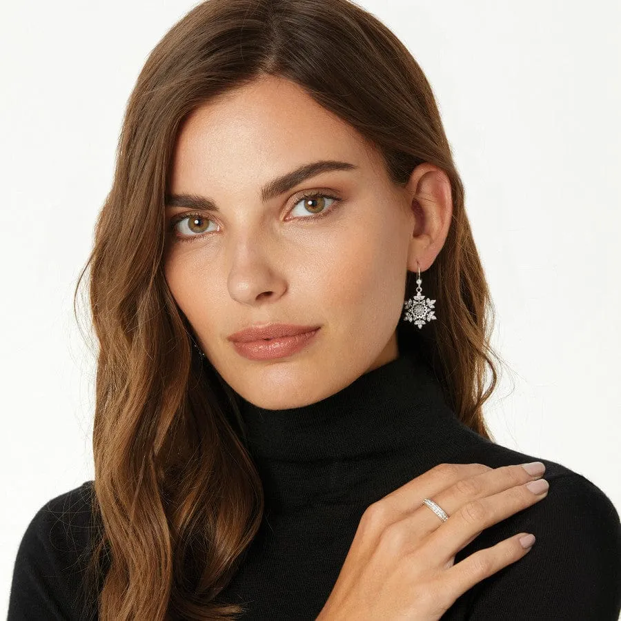 Glint Snowflake French Wire Earrings sold by Brighton product image thumbnail 3