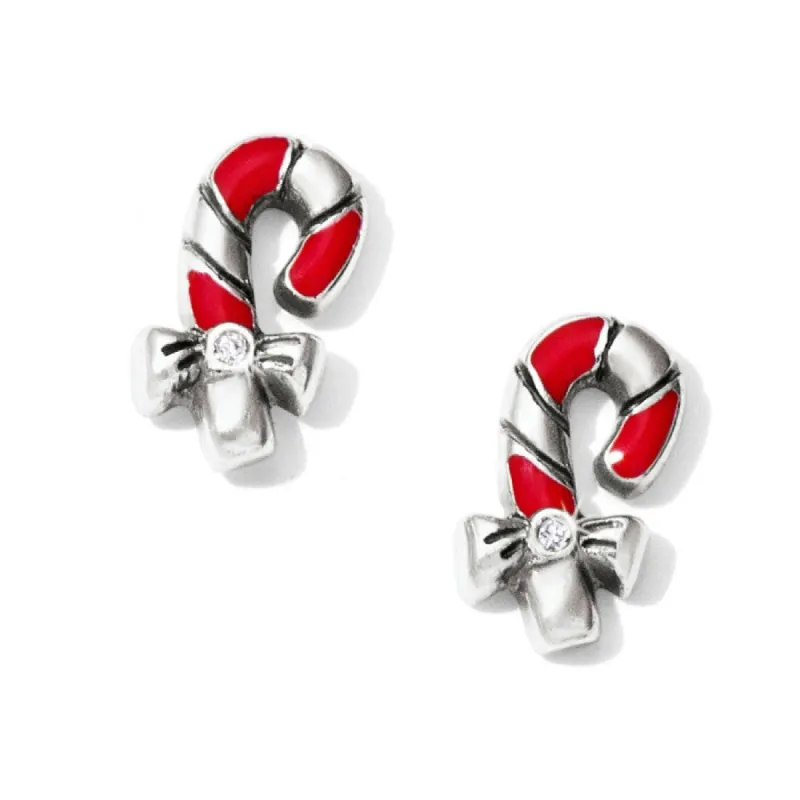 Christmas Candy Cane Mini Post Earrings sold by Brighton