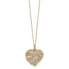 Trust Your Journey Golden Convertible Reversible Large Heart Necklace sold by Brighton