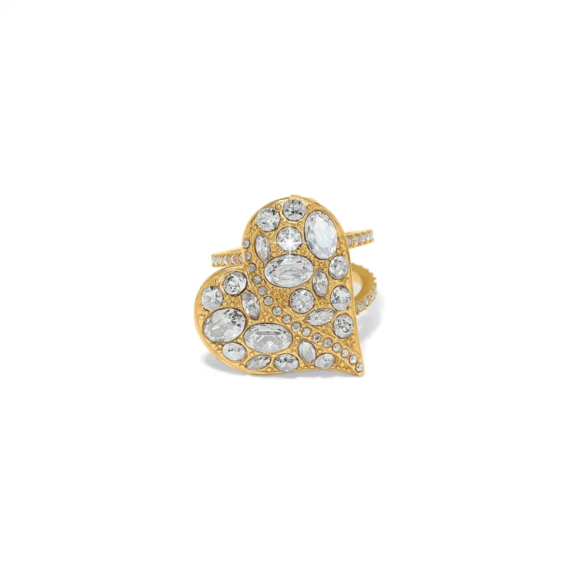 Trust Your Journey Golden Heart Ring sold by Brighton