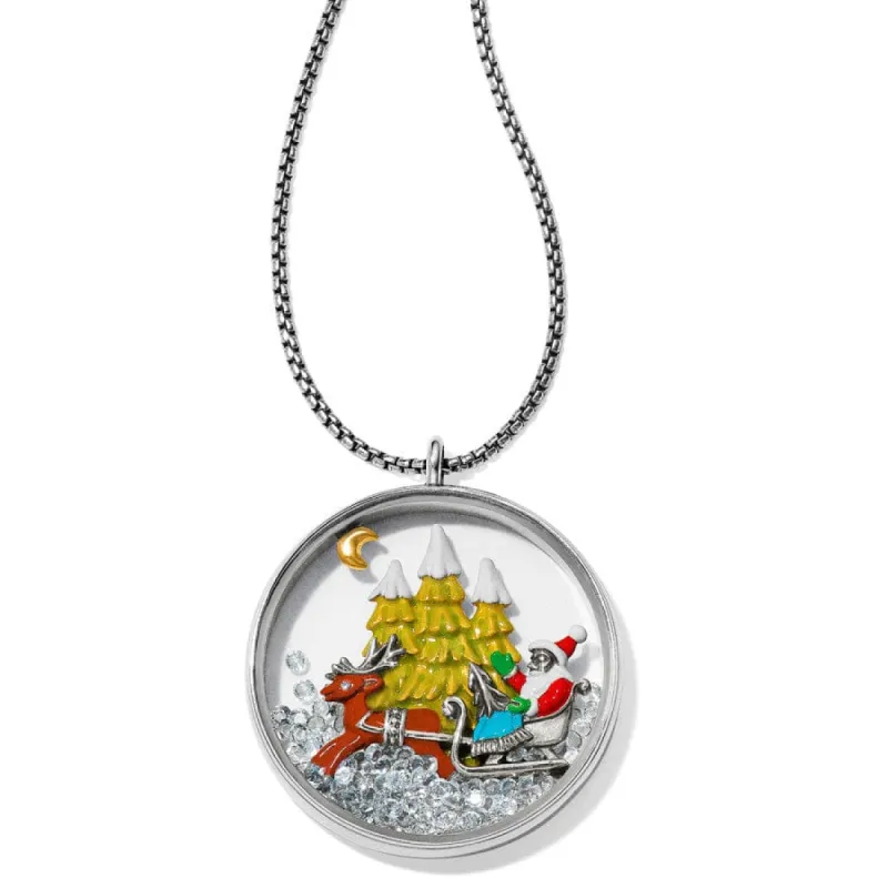 Santa's Sleigh Shaker Convertible Necklace sold by Brighton