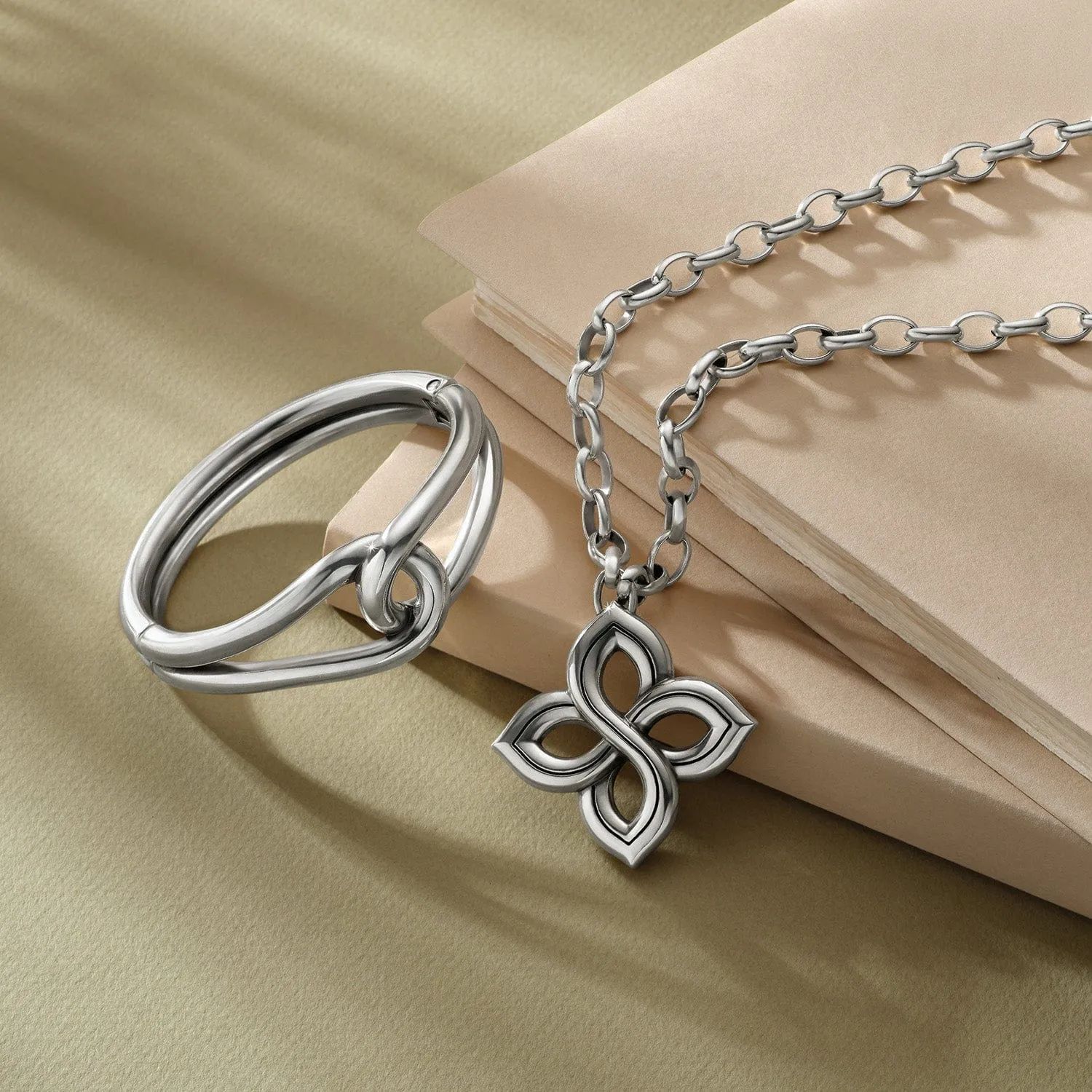 Interlok Floral Knot Bold Necklace sold by Brighton product image thumbnail 4