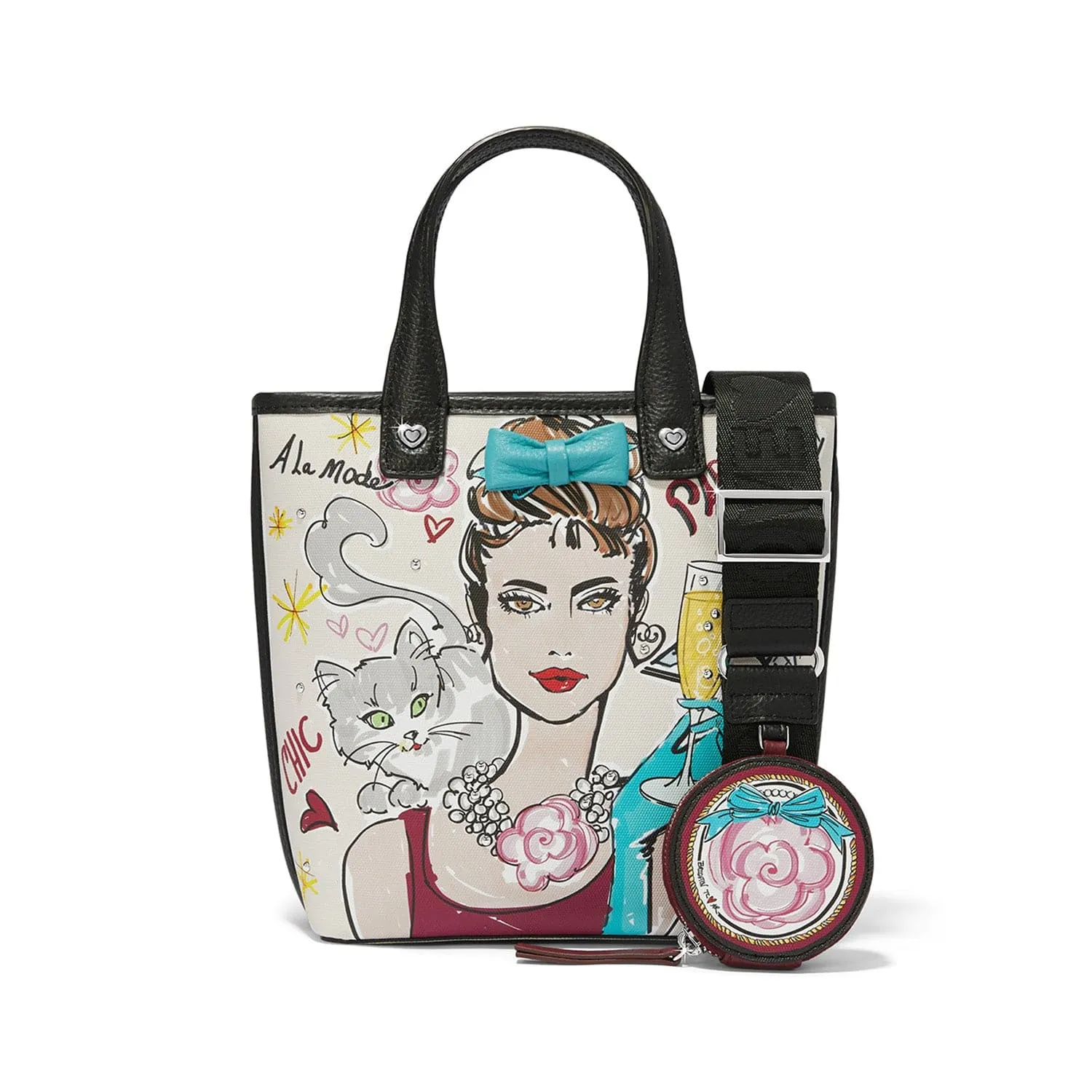 Paris Blooms Mini Saffiano Tote sold by Brighton