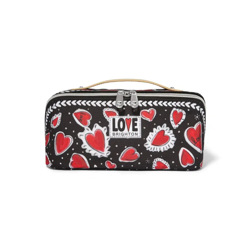 Hearts A Flutter Cosmetic Bag made by Brighton