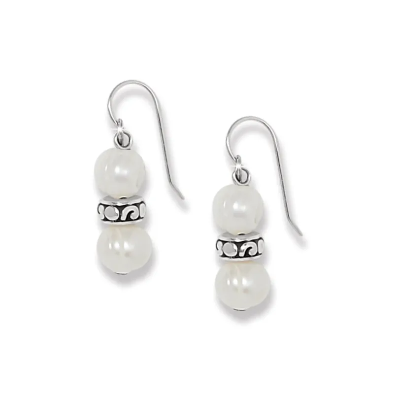 Contempo Heart Pearl French Wire Earrings sold by Brighton